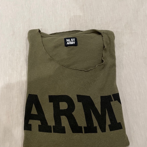 NLST ARMY tee shirt ( army green) size SMALL - Picture 5 of 5